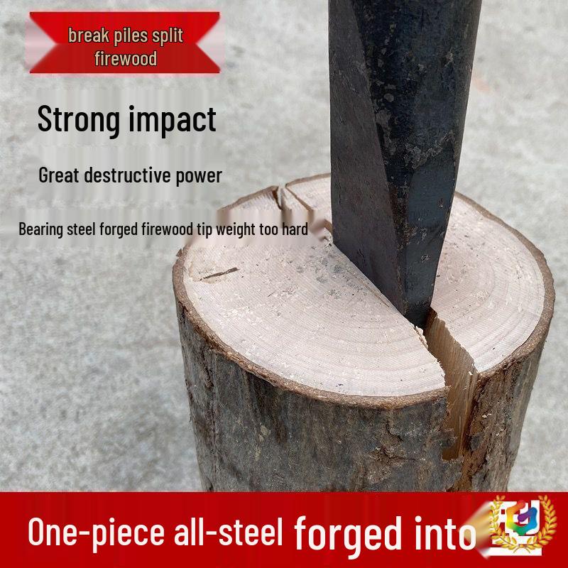 Firewood Splitter Hand-Forged All-Steel Large Wood Splitting Tool - Durable and Efficient