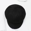 100% Fashionable Octagonal Hat Korean Version British Retro Solid Color Baseball Cap Beret Shows Small Face