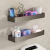 Gun Gray Aluminum Bathroom Shelving Unit For Shower And Toilet Storage