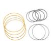 10pcs Stainless Steel Gold Earrings Rings Spiral Round Twisted Big Circle Ear Wire Hoops Pendant Connectors DIY Jewelry Findings