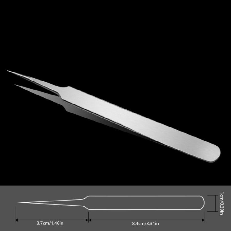 Precision Tweezers Stainless Steel Straight Tweezers for Electronics Laboratory Work Jewelry Making Craft Soldering