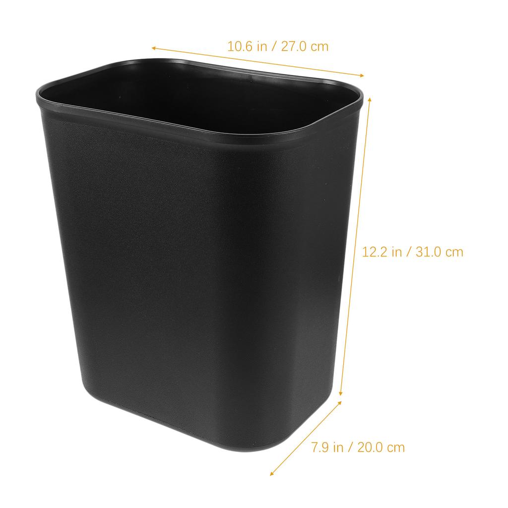 15L Sleek Square Trash Bin Space Saving Garbage Can for Under Desk Office Kitchen Dorm Small Narrow Area Waste Basket