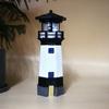 LED Solar Powered Lighthouse Waterproof Statue Rotating Garden Yard Outdoor Lighting Decor