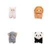 Cute Animal Plush Toys With Snap Bracelet Adorable Elephant And Lion Hand Ring Stuffed Doll For Kids