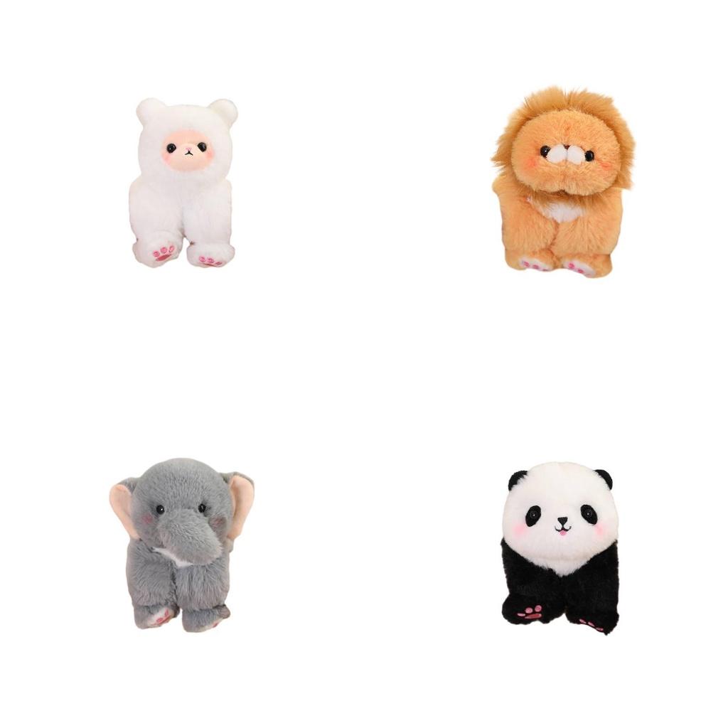 Cute Animal Plush Toys With Snap Bracelet Adorable Elephant And Lion Hand Ring Stuffed Doll For Kids