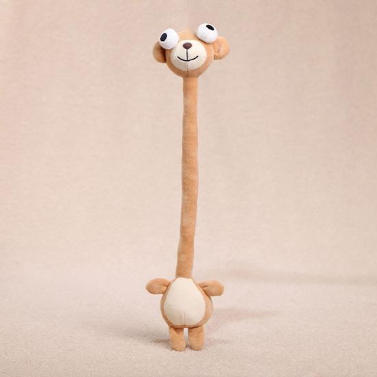 Long Neck Animal Plush Keychain Cute Monkey Tiger Chick Doll for Bags Backpacks Cute Big-Eye Design Funny Stress Relief Toy Birthday Gift for Kids