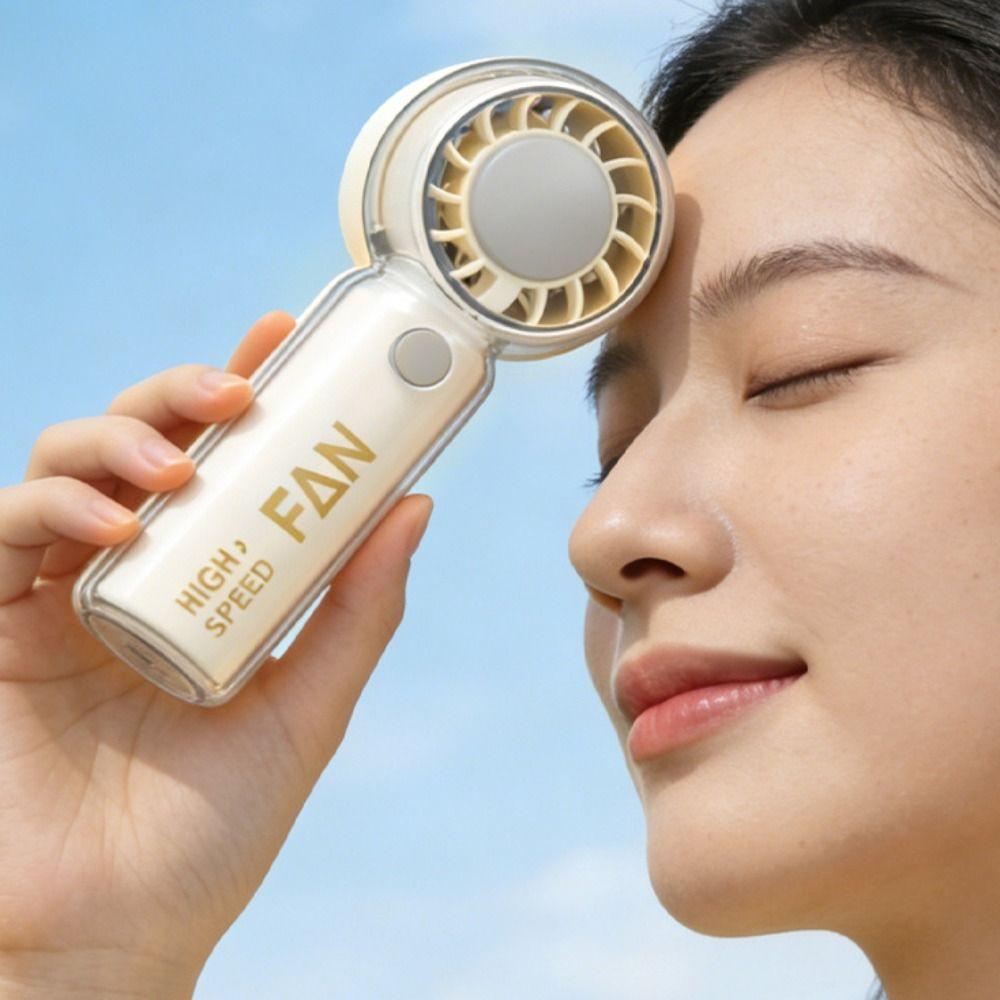 USB Rechargeable Mini Handheld Fan Powerful Wind Cooling and Ice Pack Fan Turbo Fan  Travel