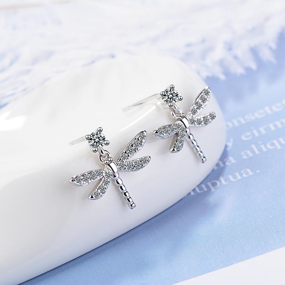 

925 Sterling Silver Hot Heart AAA Zircon Stud Earrings For Women Exquisite Student Girlfriend Jewelry Accessories Wedding Party
