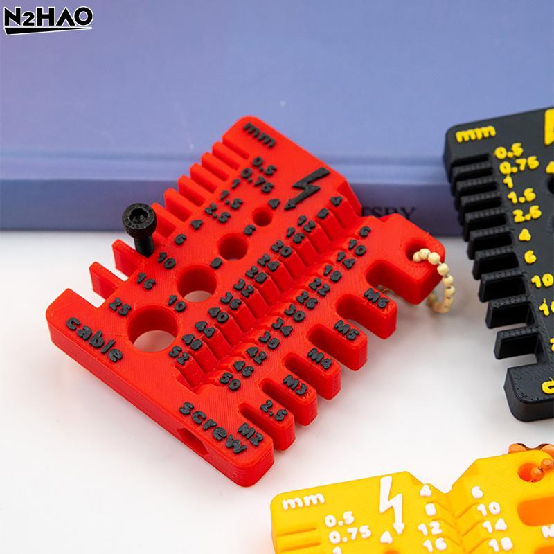 Portable Nut And Drill Bit Thread Checker 3D Printed Wire Screw Measuring Tool Screw Drill Bit Gauge For Nuts Bolts Threads