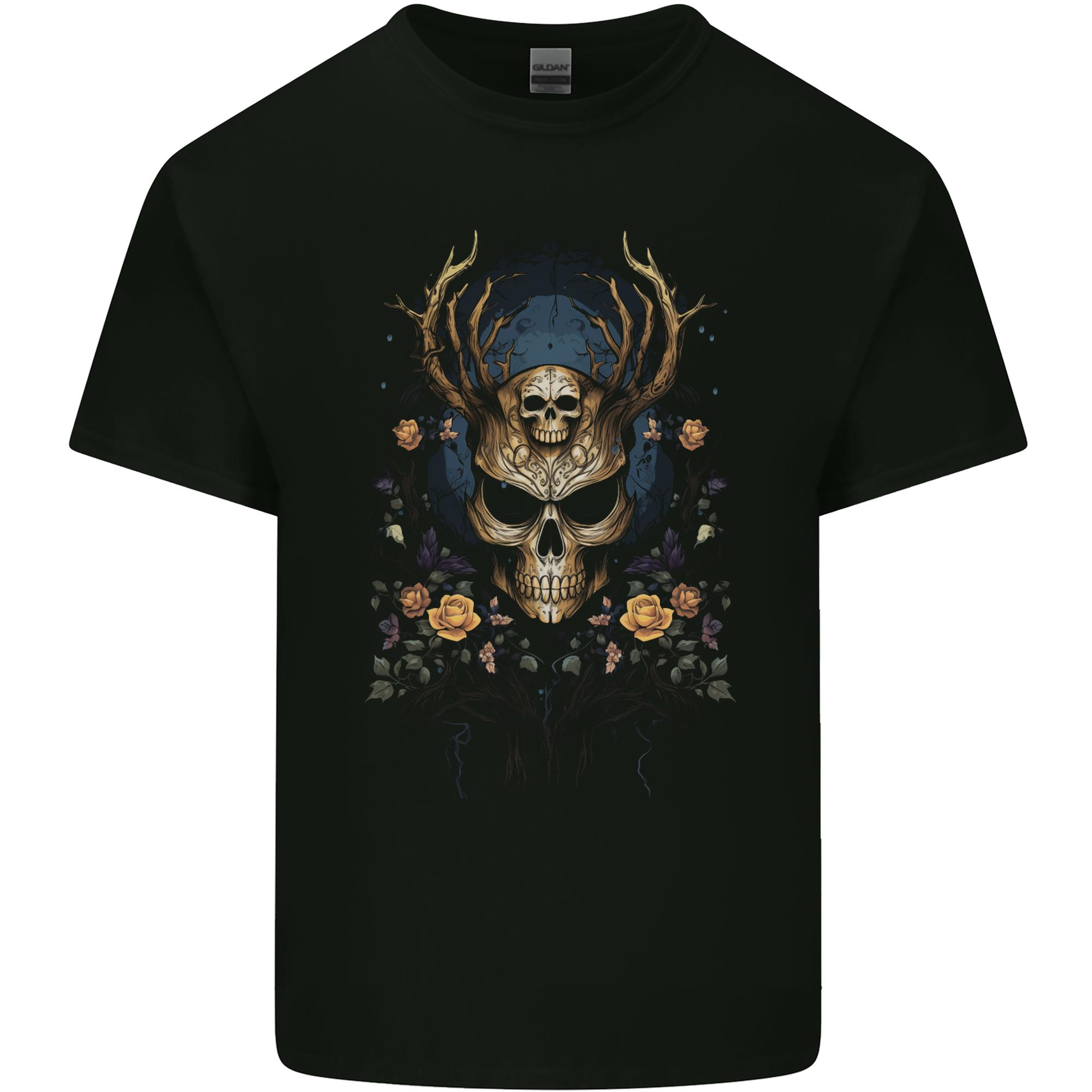 Grim Reaper of the Earth Skull Unisexs Light Cotton TShirt S