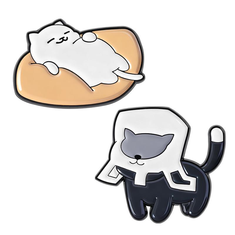 Cuty Cats Enamel Pins Hide and Seek Lazy Kitten In Sofa Brooches Lapel Badges Clothes Cartoon Animal Jewelry Gift for Friends
