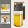 Sprühen und Gießen Ölflasche Doppelnutzung Transparent 650ml Küchenölzerstäuber mit Reinigungsbürste zum Kochen BBQ Salat Olivenöl