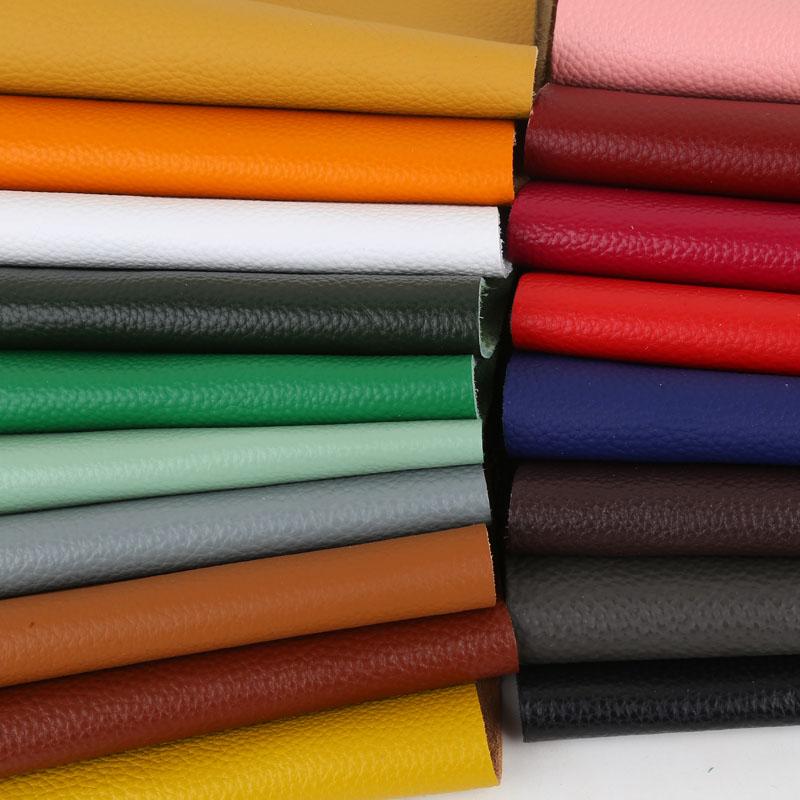 First-layer cowhide leather material, colored litchi pattern soft cowhide leather, handmade DIY fabric, 1.5mm thickness leather