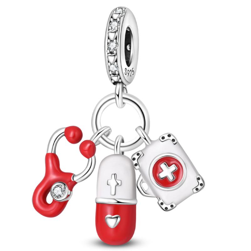 Original Copper Charm Beads Glowing Luminous Lantern Angel Magic Cat Jungle Pendant Bead For Bracelet Charm Jewelry