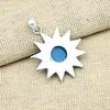 Blue Chalcedony Gemstone 925 Sterling Silver Handmade Jewelry Pendant For Thanksgiving Gift