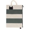 Atsuko Matano [Atsuko Matano] Flap Pouch, Striped Cat (Gray) 089001-0007-01