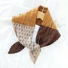 Korean Pleated Silk Scarf 70cm: Women's Spring/Autumn Fashionable Thin Scarf – Ideal for Flight Attendants & Headscarf Use