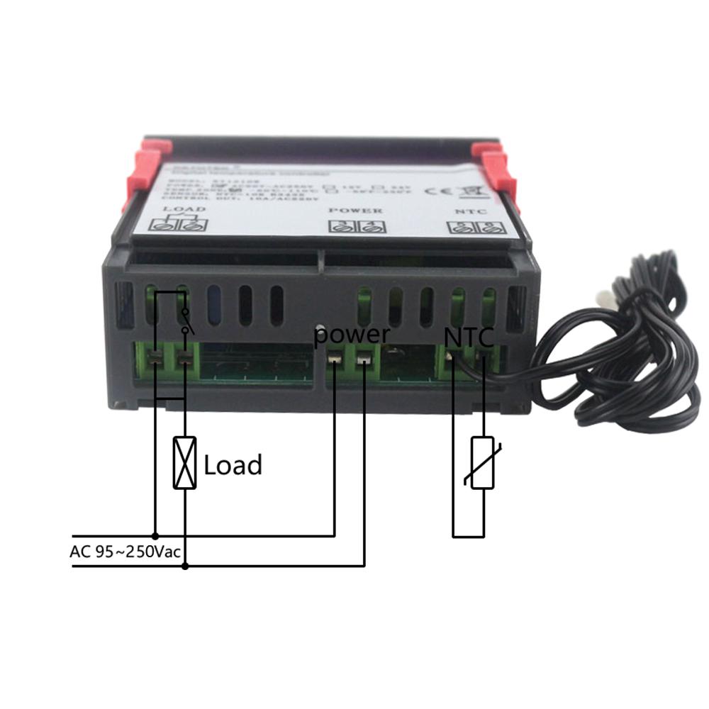 KT1210W Termostato digitale Temperatura C/F Termoregolatore Termostato di riscaldamento/raffreddamento Regolatore di temperatura dell'incubatrice