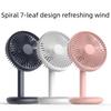 Portable Rechargeable Mini Desktop Fan - Silent and Handheld for Office, Student, Home, or Dorm Use