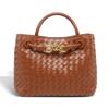 New metal rope buckle woven bag shoulder messenger bag large capacity fashion
