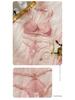 French Pink Sexy Lace Push-Up Lingerie Set for Women - Ultra-Thin, Comfortable, Semi-Transparent Mesh