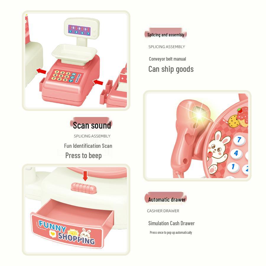 Children's Role-Play Toy: Cartoon Rabbit Supermarket Cash Register