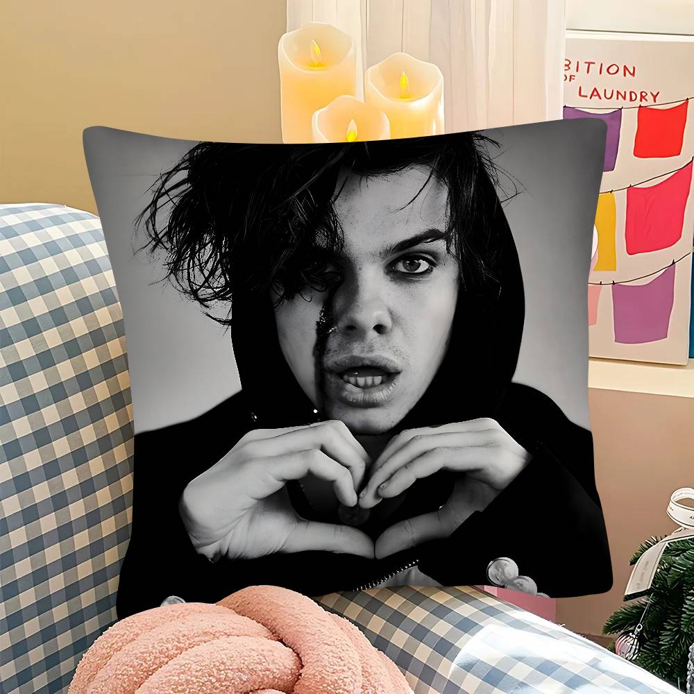 pc Popular YYungblud Singer Pillow Case Fashion Square Pillowcase Bedroom Sofa Room Ins Decoration Leisure