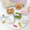 Cartoon Plush Doll Brooch Rabbit Kitten Bear Frog Wrist Strap Accessories Doll Bag Keychain Pendant