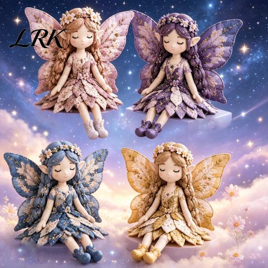 Elf Fairy Sewing Project Patchwork DIY Kit, Flower Fairies Make 4 Seasonal Craft Dolls, Beginner-Friendly for Home Decor Handmade Gift Idea