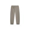 Li Ning Sports Lifestyle Series Solid Color Cuffed Fleece Knit Sweatpants Men Bottoms Brown AKLTB13-3