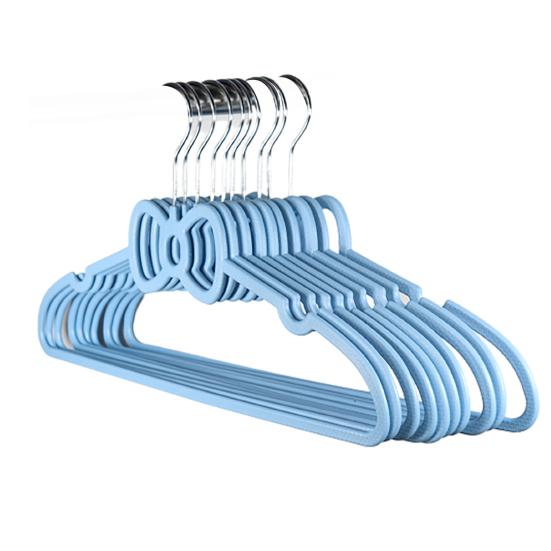 

10 шт., вешалки с бантом для девочек, противоскользящие пластиковые тонкие крючки для экономии места в шкафу, милые поворотные крючки для детей и взрослых, для домашнего использования в общежитии синий