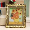 1:12 Dollhouse Miniature Furniture Accessories: Gold-Painted Flower Oil Painting Ornament