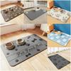 Cute Dog PAWS Feeding Pad Absorbent NonSlip Quick Dry Dog Bowl Mat for Messy Food Water Spills Durable Families with Pets Gifts