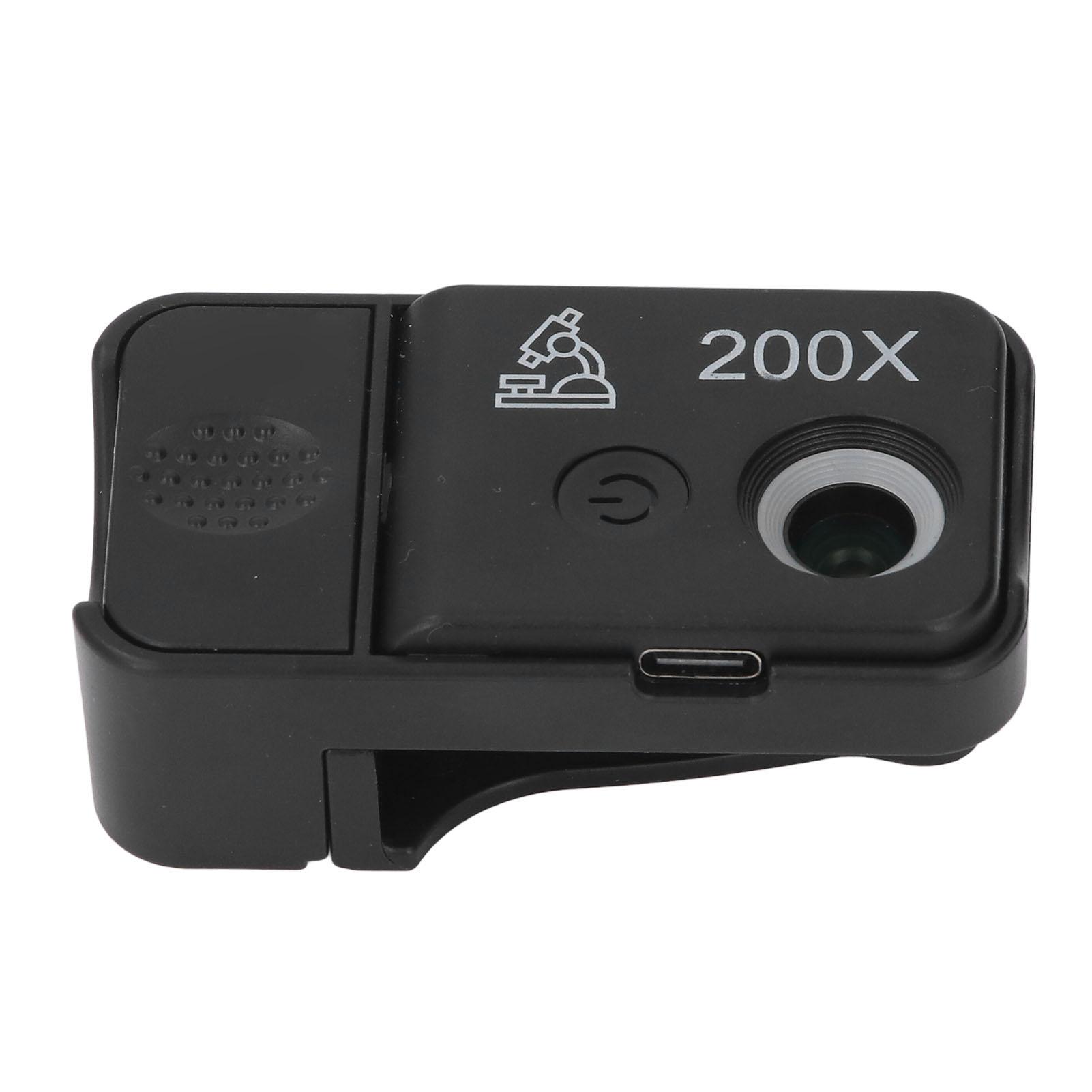 

Объектив микроскопа для мобильного телефона с увеличением 200x, портативный миниатюрный карманный микроскоп для телефона