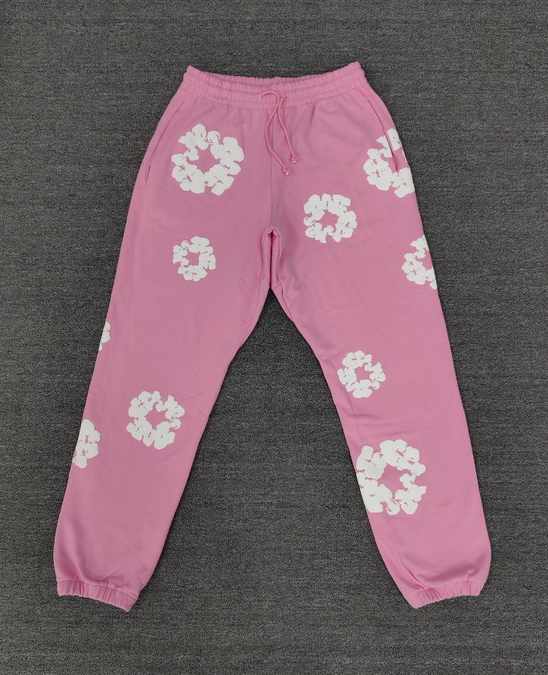 Schwerer Baumwoll-Denim-Hoodie mit Blumenmuster - Trendige amerikanische Streetwear-Jacke für Herren