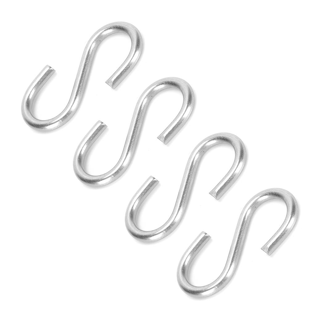 20 stk S-kroker Bærbare 304 Rustfritt Stål Metall Hengende Holder Organizer for Nøkkel Håndkle M3