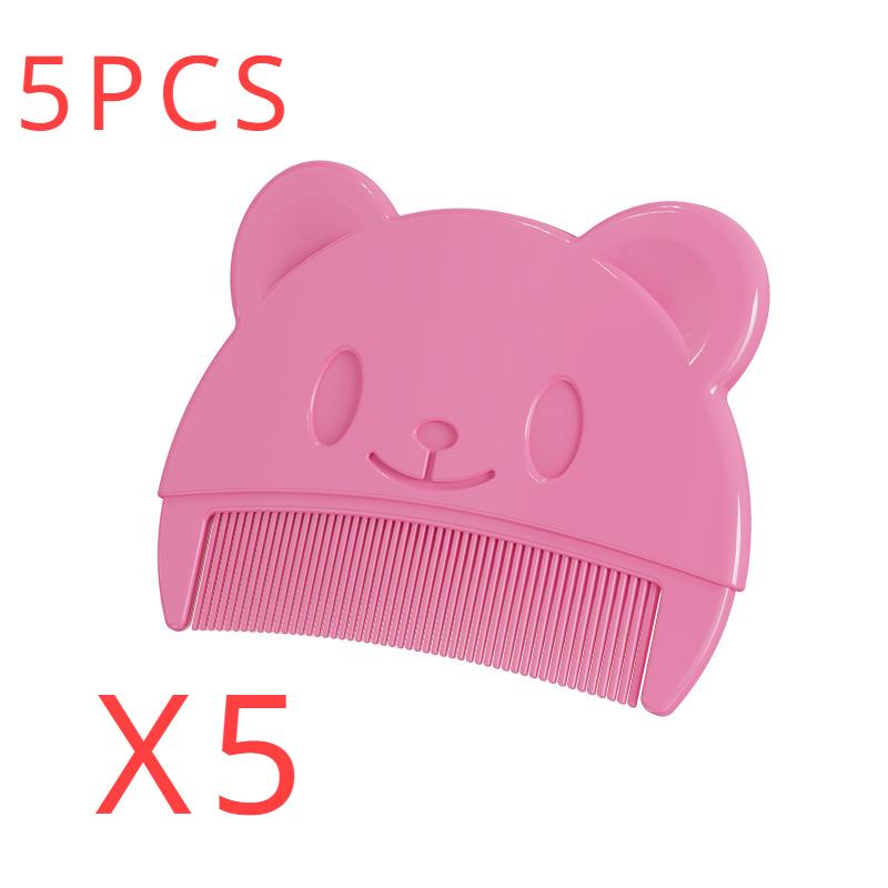 

5 шт. расческа в форме медведя для удаления фетальной грязи, расческа для мужских и женских детских фетальных волос, шампунь, расческа для новорожденных для удаления фетального опоясывающего лишая розовый