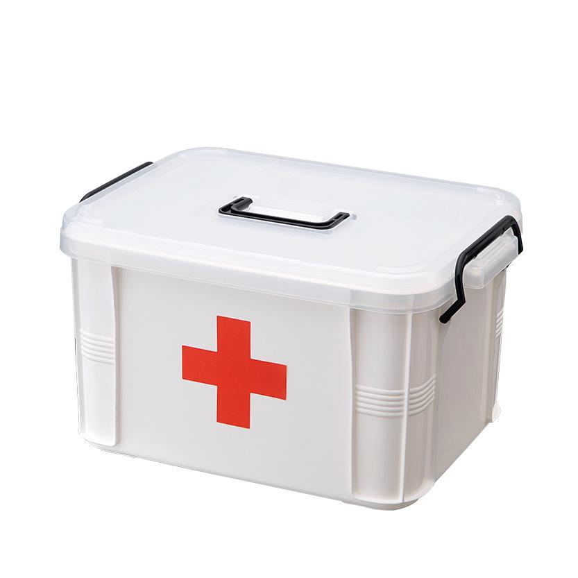 Large Multi-Layer Family First Aid Kit: Portable Emergency Medicine Storage Box