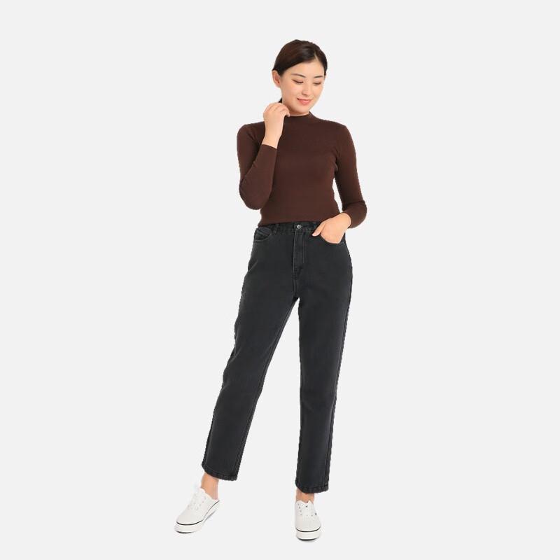 

VITABERRY Женские джинсы с высокой талией, широкими штанинами и плюшевой подкладкой L