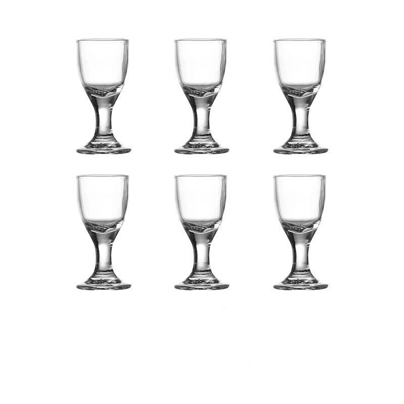 

6 шт. Скляні чарки для білого спирту Маленькі чарки для спиртних напоїв Чашка на один ковток Маленькі винні чарки Чашка-стопка Винні келихи Чашки для шоту найкращий подарунок 6pcs