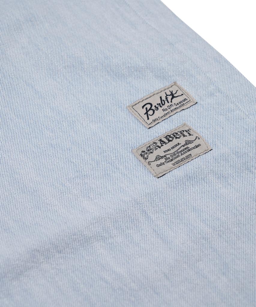 Bieseulaebis Barrel Leg Logo Patch Pants Sky