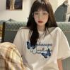Cotton Short-sleeved T-shirt Women's Loose Original Style New Letter Printing Student T-shirt Ins Women's Fashion