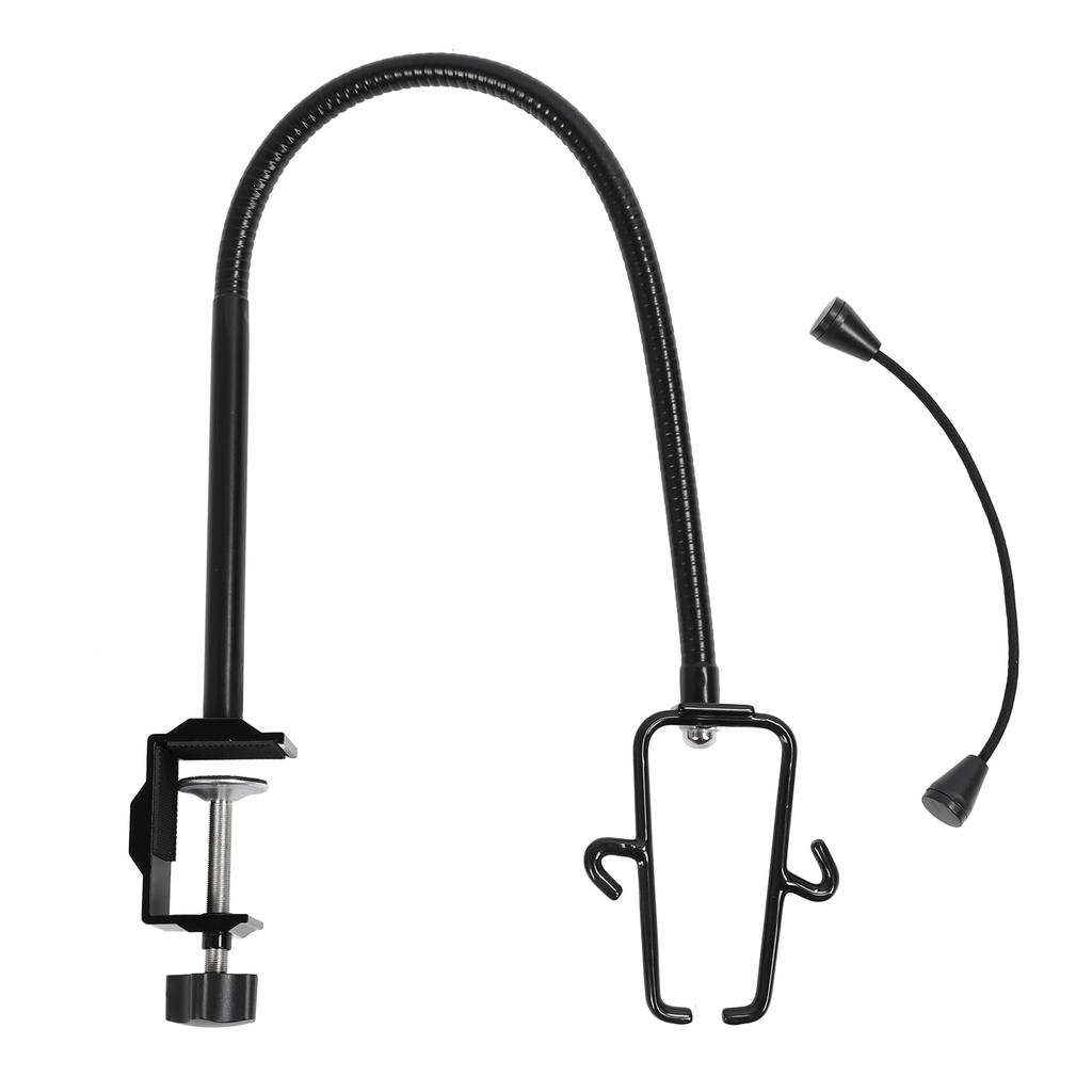 Handsfree Hair Dryer Holder Adjustable Angle Aluminum Alloy Hair Dryer Clamp Mount for Countertop