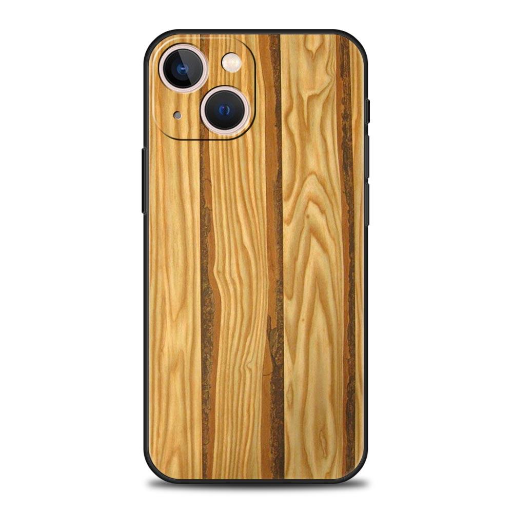 Luxury Vintage Wood Grain Pattern Phone Case Cover for iPhone 17 16 15 14 13 12 11 Pro Max 17 Air Plus Shockproof Soft TPU Shell