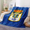 1PC Real Madrid CF Print Flannel Blanket, High Quality All Seasons, Home Decor, Warmth and Comfort, Perfect for Christmas Gifts