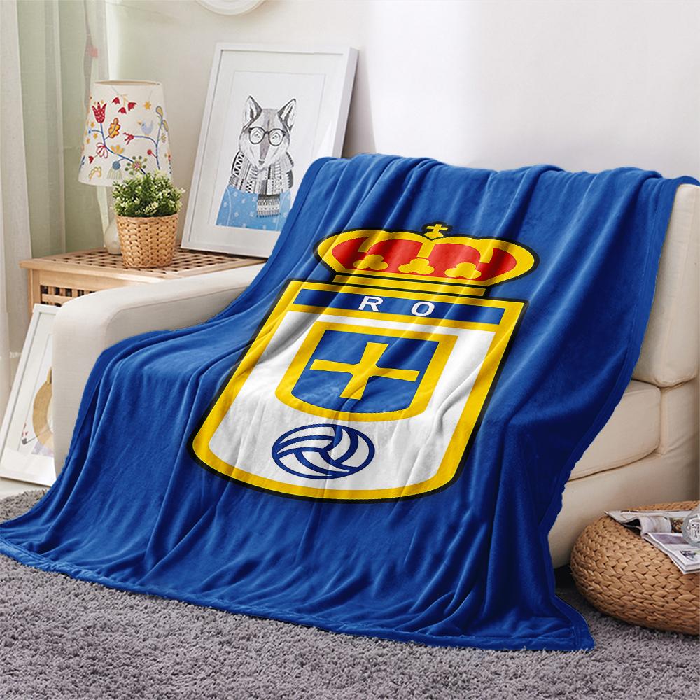 1PC Real Madrid CF Print Flannel Blanket, High Quality All Seasons, Home Decor, Warmth and Comfort, Perfect for Christmas Gifts