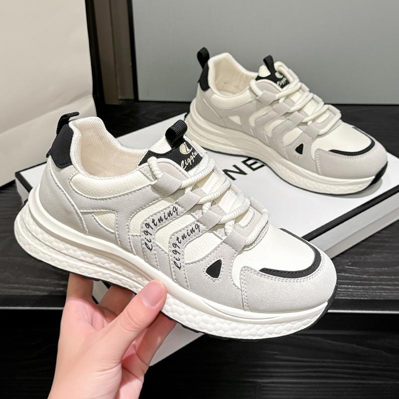 Spring and Autumn new mesh breathable sneakers platform casual dad shoes Forrest Gump shoes 35