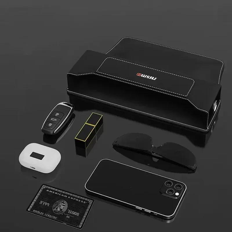 Car Seat Gap Storage Box Leather Crevice Side Pocket Wallet For Nissan Nismo Tiida Teana GTR Juke Note Versa Almera Accessories