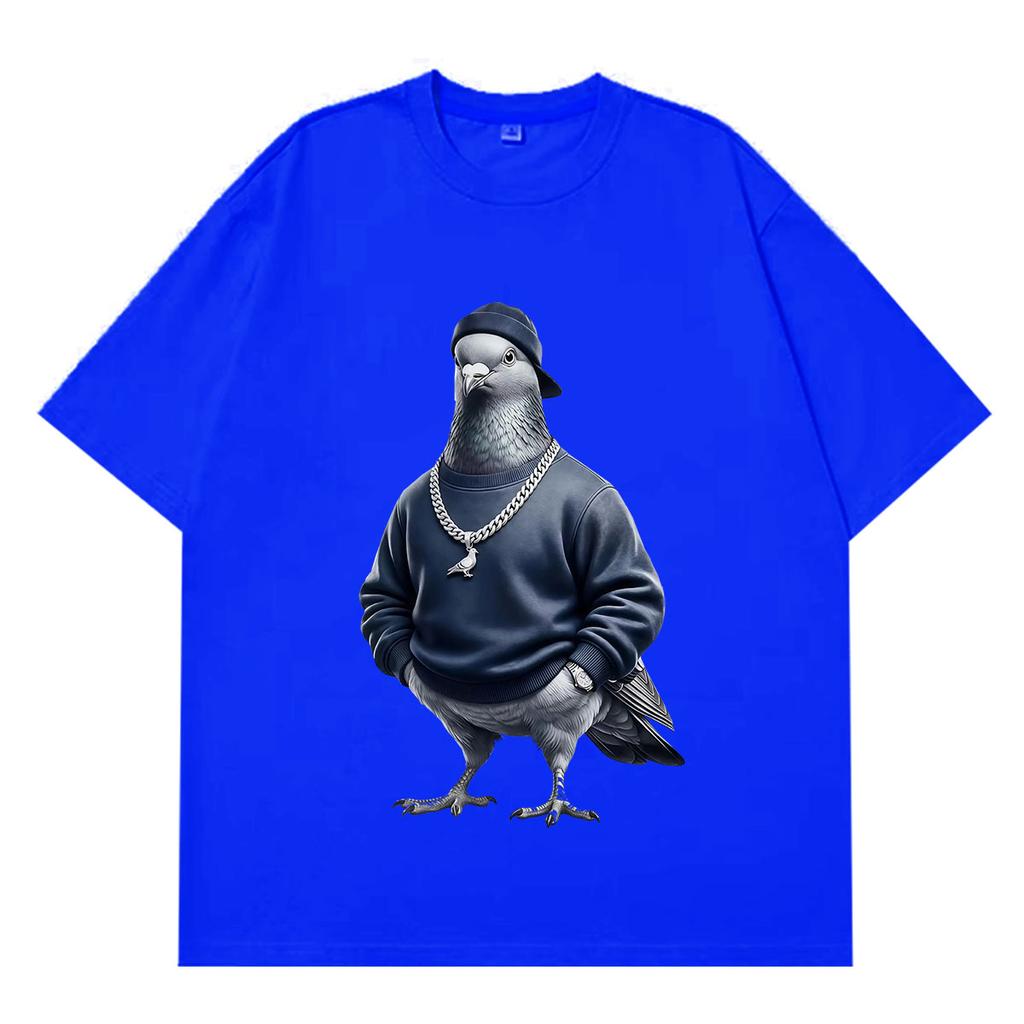 Funny Pigeon Meme Tshirts Unisex Unisex Fashion Hip Hop Tshirt Shortsleeved Loose Casual Cotton Oversized Tshirts Streetwear