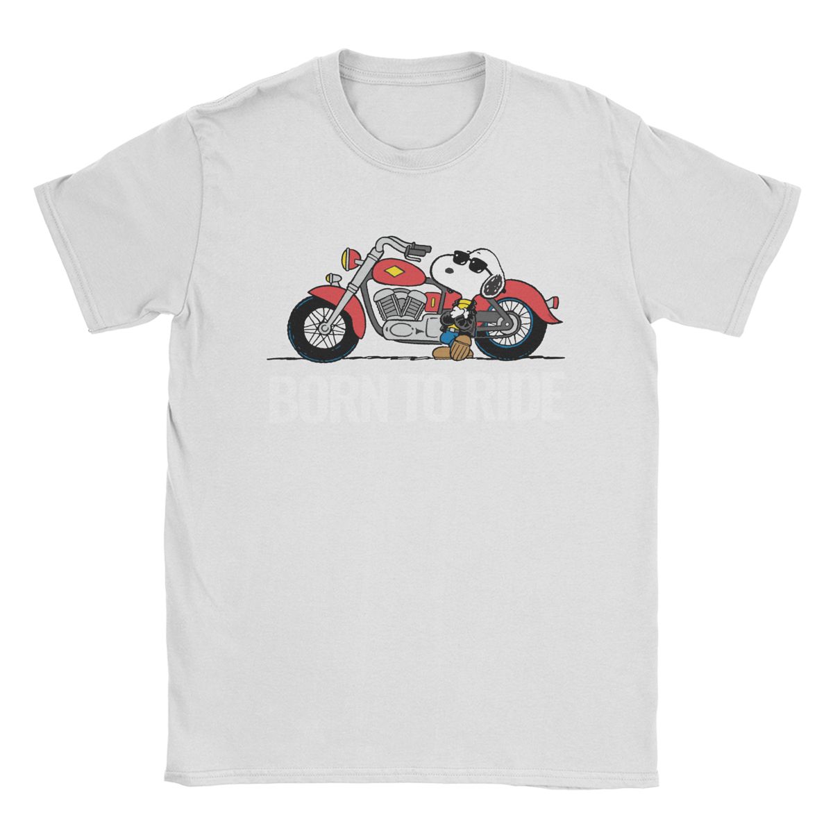 

Snoopy His Motorcycle Mens Womens T Shirt Funny Tees Short Sleeve O Neck TShirts Cotton Unique Clothes 2XL